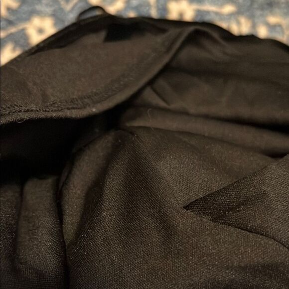 Bailey 44 Black Princess Velvet Ruffle Front Petite Dress Event Party Formal - Picture 16 of 16